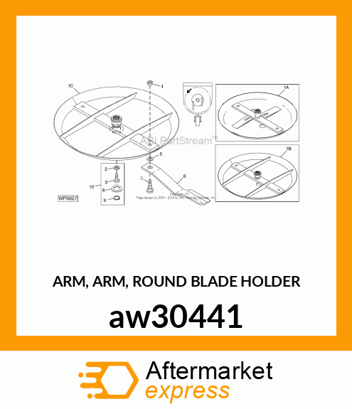 ARM, ARM, ROUND BLADE HOLDER aw30441