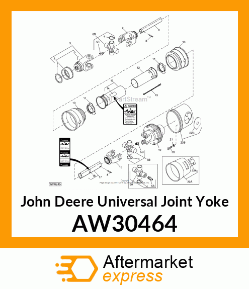 UNIVERSAL JOINT YOKE, YOKE ASSEMBLY AW30464