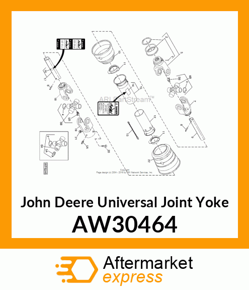 UNIVERSAL JOINT YOKE, YOKE ASSEMBLY AW30464