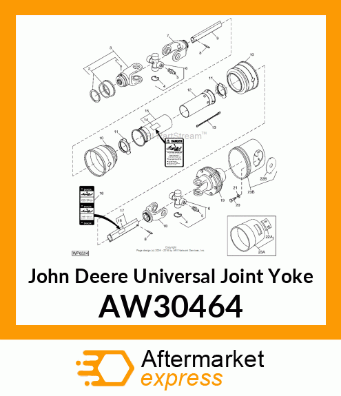 UNIVERSAL JOINT YOKE, YOKE ASSEMBLY AW30464