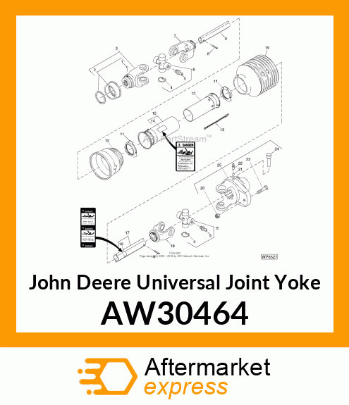 UNIVERSAL JOINT YOKE, YOKE ASSEMBLY AW30464