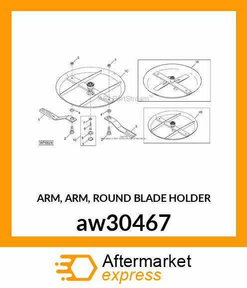 ARM, ARM, ROUND BLADE HOLDER aw30467