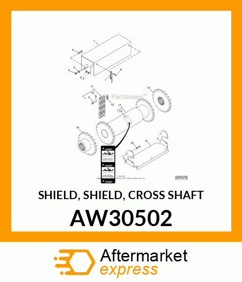 SHIELD, SHIELD, CROSS SHAFT AW30502