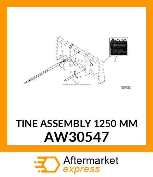 TINE ASSEMBLY (1250 MM) AW30547