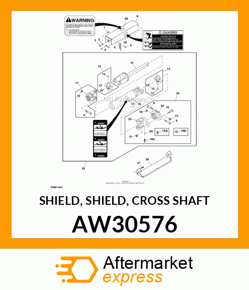 SHIELD, SHIELD, CROSS SHAFT AW30576