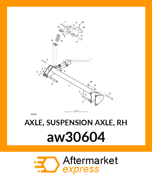 AXLE, SUSPENSION AXLE, RH aw30604