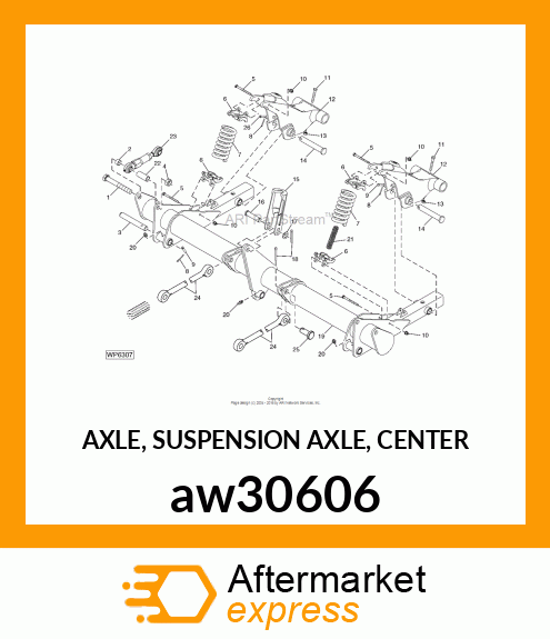 AXLE, SUSPENSION AXLE, CENTER aw30606