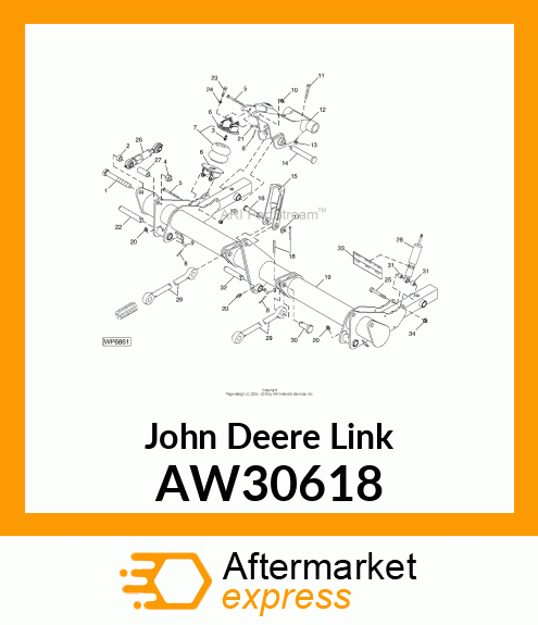 LINK, LINKAGE, AXLE AW30618