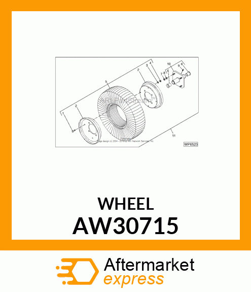 WHEEL, 4 X 8 LAMINATED TIRE AW30715