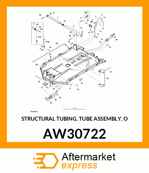 STRUCTURAL TUBING, TUBE ASSEMBLY, O AW30722