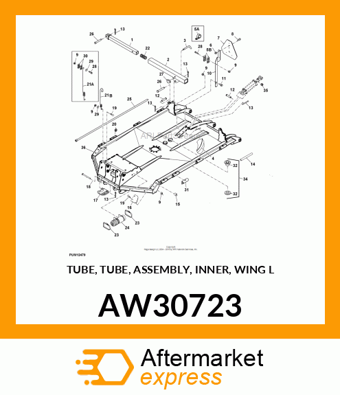 TUBE, TUBE, ASSEMBLY, INNER, WING L AW30723