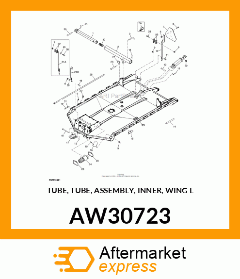 TUBE, TUBE, ASSEMBLY, INNER, WING L AW30723