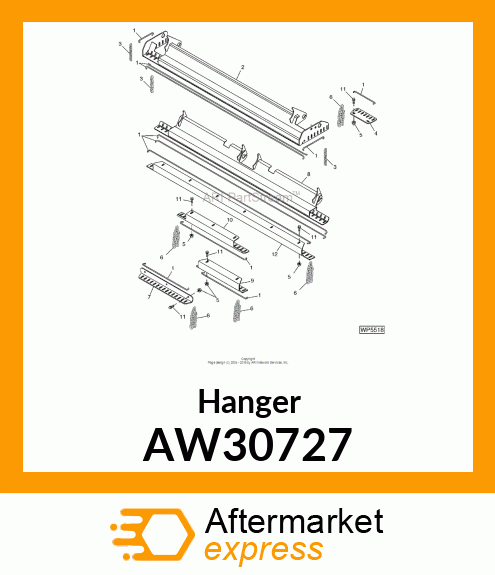 HANGER, CHAIN LH, DOUBLE ROW AW30727