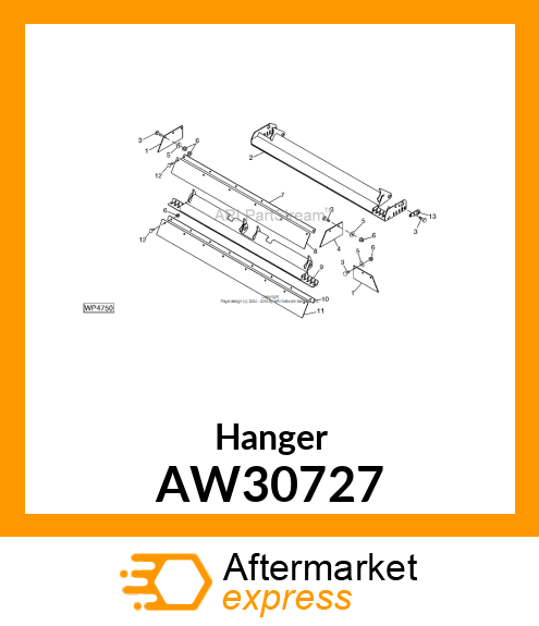 HANGER, CHAIN LH, DOUBLE ROW AW30727