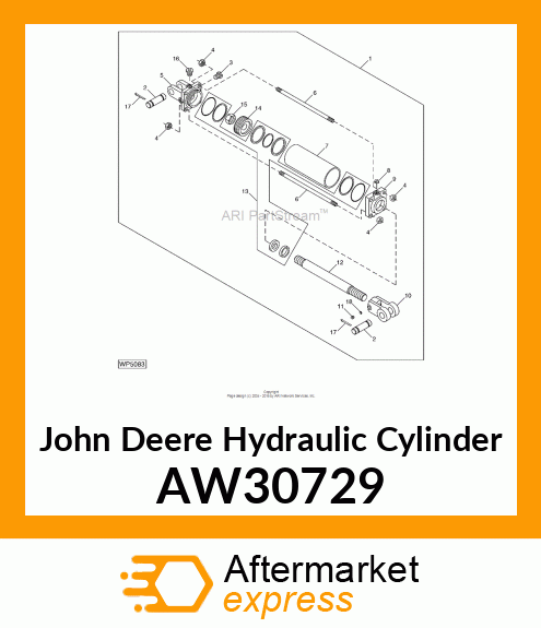 HYDRAULIC CYLINDER, CYLINDER, HYDRA AW30729