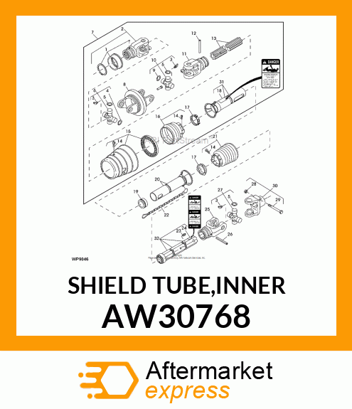 SHIELD TUBE,INNER AW30768