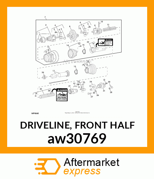 DRIVELINE, FRONT HALF aw30769