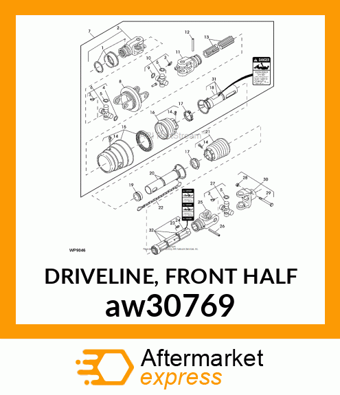 DRIVELINE, FRONT HALF aw30769