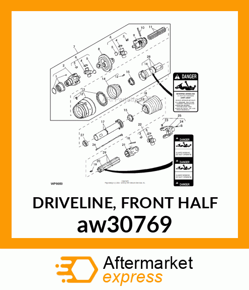 DRIVELINE, FRONT HALF aw30769