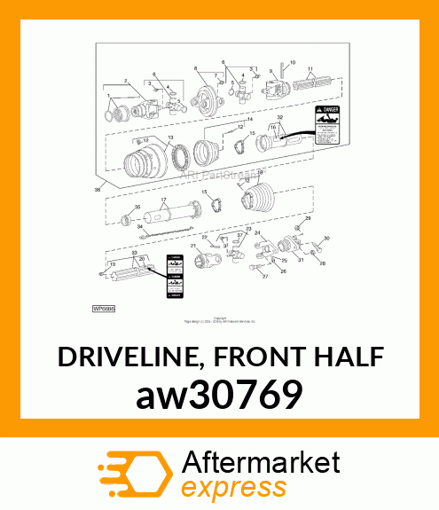 DRIVELINE, FRONT HALF aw30769