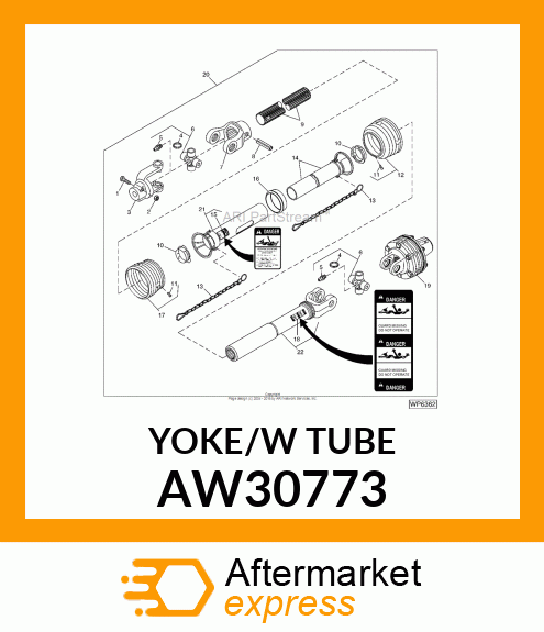 YOKE WITH TUBE AND SLEEVE AW30773