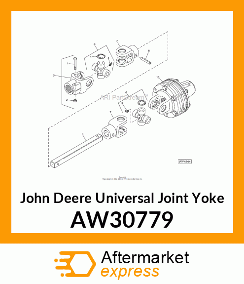 UNIVERSAL JOINT YOKE, YOKE, 1 3/4 AW30779