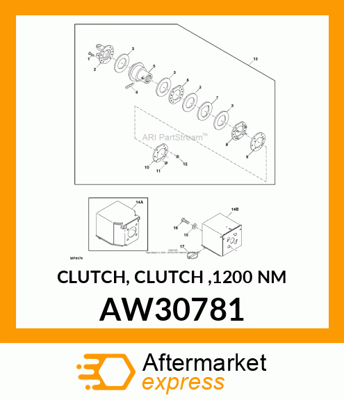 CLUTCH, CLUTCH ,1200 NM AW30781