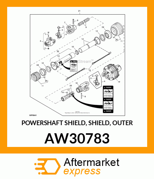 POWERSHAFT SHIELD, SHIELD, OUTER AW30783