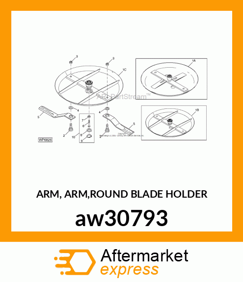 ARM, ARM,ROUND BLADE HOLDER aw30793