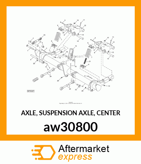 AXLE, SUSPENSION AXLE, CENTER aw30800