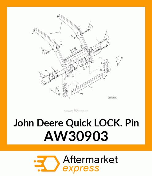 PIN, QUICK LOCK W/CABLE AW30903