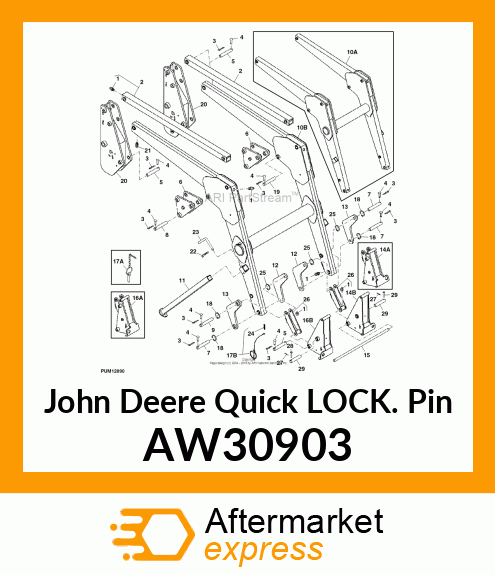 PIN, QUICK LOCK W/CABLE AW30903