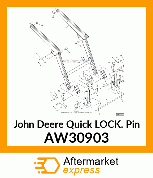 PIN, QUICK LOCK W/CABLE AW30903