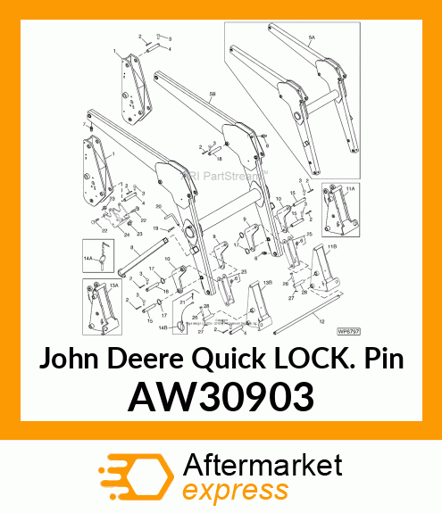 PIN, QUICK LOCK W/CABLE AW30903