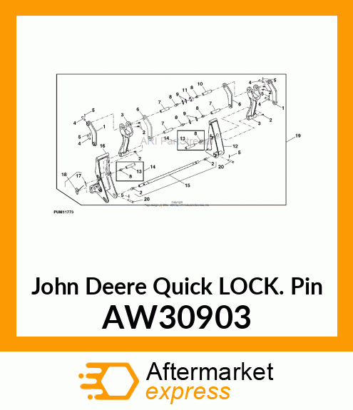 PIN, QUICK LOCK W/CABLE AW30903