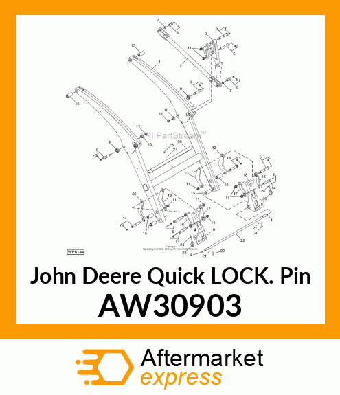 PIN, QUICK LOCK W/CABLE AW30903