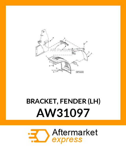 BRACKET, FENDER (LH) AW31097