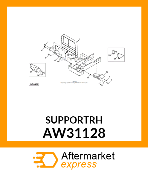 SUPPORT (RH) ASSEMBLY AW31128
