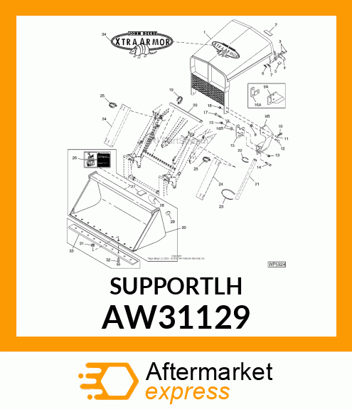 SUPPORT (LH) ASSEMBLY AW31129