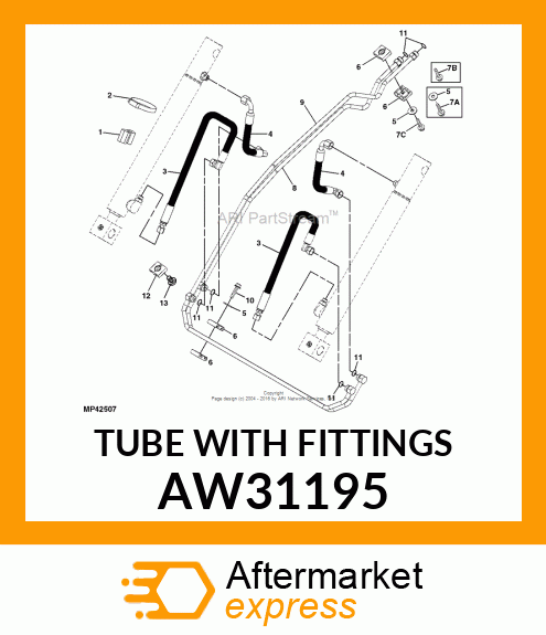 TUBE WITH FITTINGS AW31195