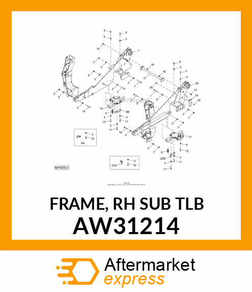 FRAME, RH SUB (TLB) AW31214