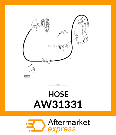 HOSE, HYDRAULIC (9.52 X 750 MM) AW31331