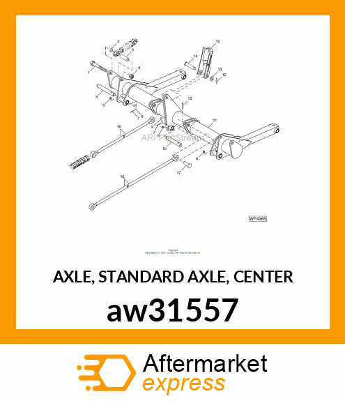 AXLE, STANDARD AXLE, CENTER aw31557