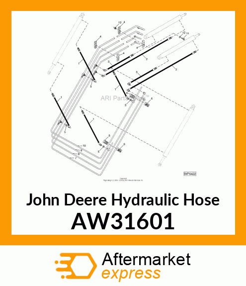 HOSE, HYDRAULIC (9.52 X 1330 MM) AW31601