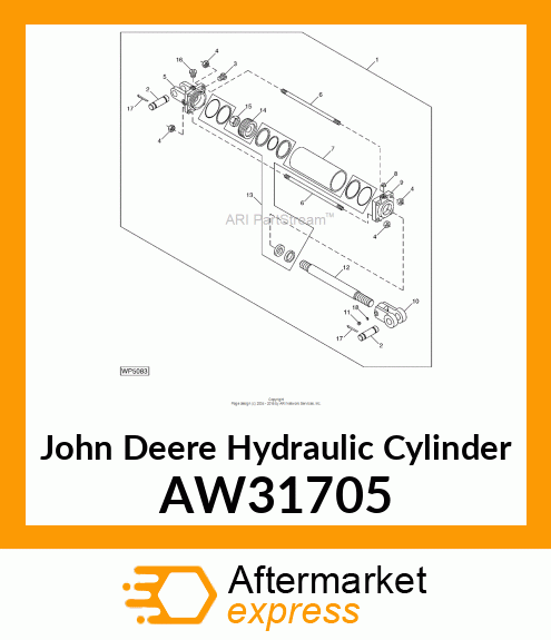 HYDRAULIC CYLINDER, CYLINDER, HYDRA AW31705