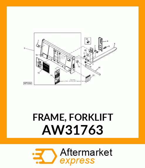 FRAME, FORKLIFT AW31763