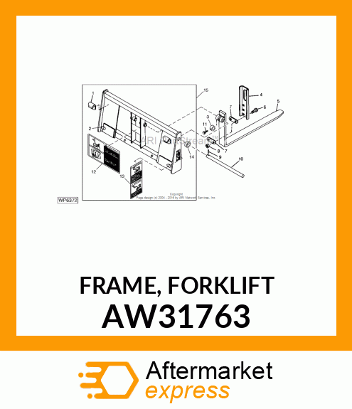 FRAME, FORKLIFT AW31763