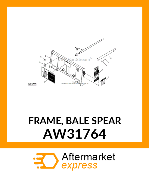 FRAME, BALE SPEAR AW31764