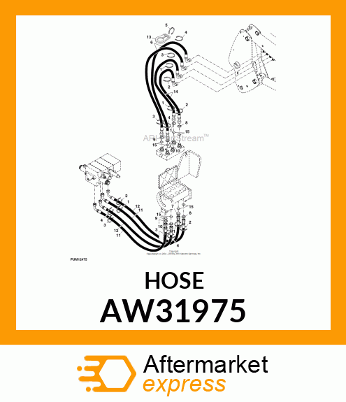 HOSE, HYDRAULIC (12.7 X 1750 MM) AW31975