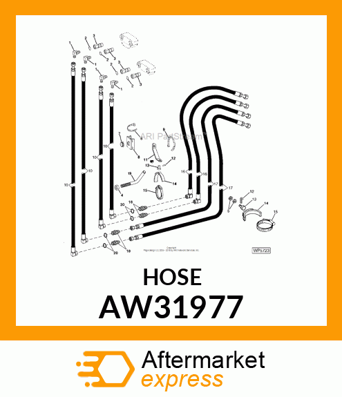 HOSE, HYDRAULIC (12.7 X 750 MM) AW31977